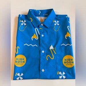 High Noon xTropical Bros Pool Pack Hawaiian Button Up Short Sleeve Mens shirt Lg